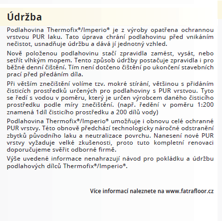 Údržba